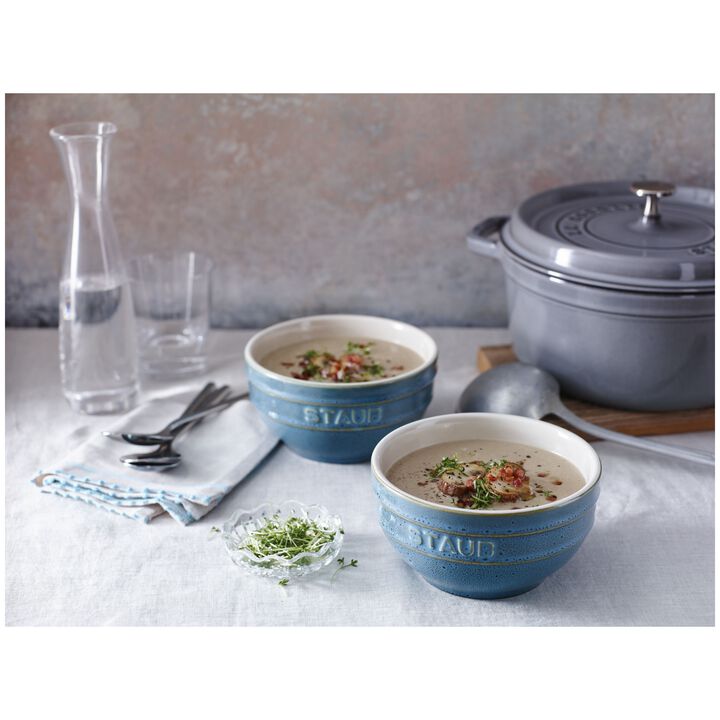 Ceramique, Schüssel 14 cm, rund, Antik-Türkis, Keramik, large 4