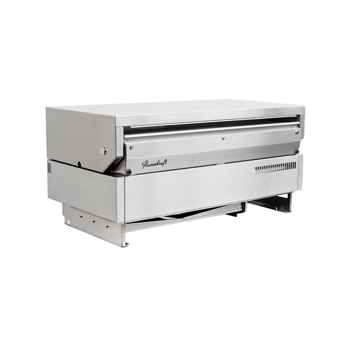 Flammkraft Model D, Built-in Propane Gas Grill, silver, large 3