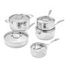 Pot set 10 Piece, 18/10 Stainless Steel,,large