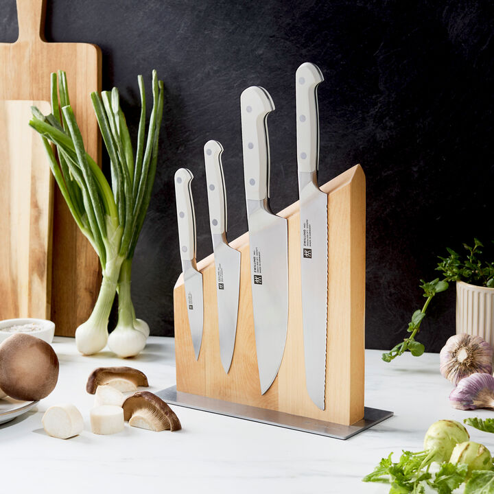 Pro le blanc, 5-pc, Knife block set, Natural, large 2