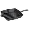Grill Pans, 30 cm cast iron square American grill, black, small 3