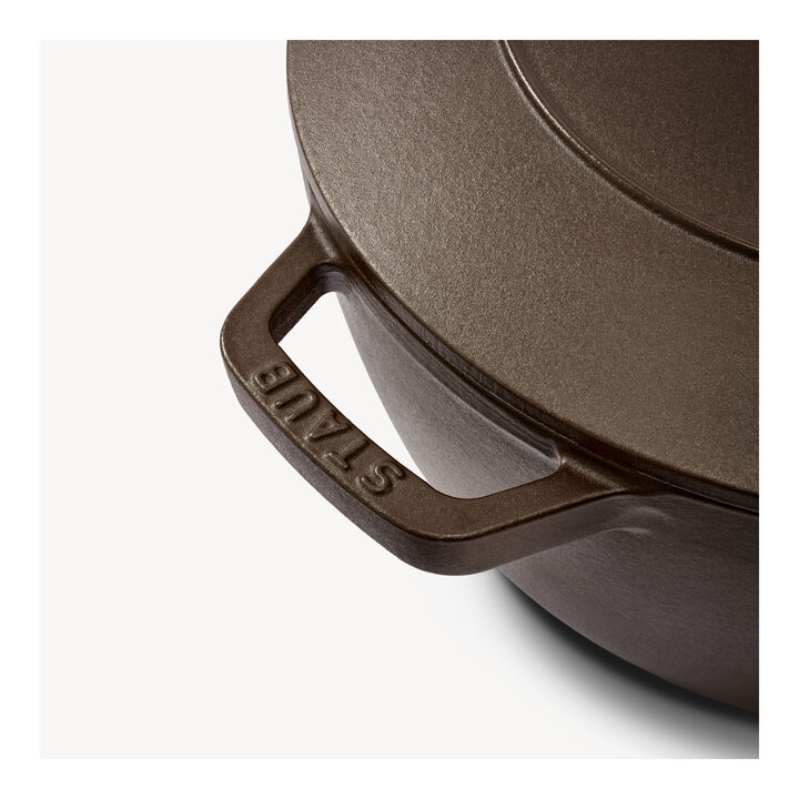 Braisers, 28 cm round Cast iron Saute pan Chistera chocolate, large 3