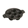 Cast Iron - Specialty Items, 5.5-inch, Escargot Dish With Six Holes, Black Matte, small 3