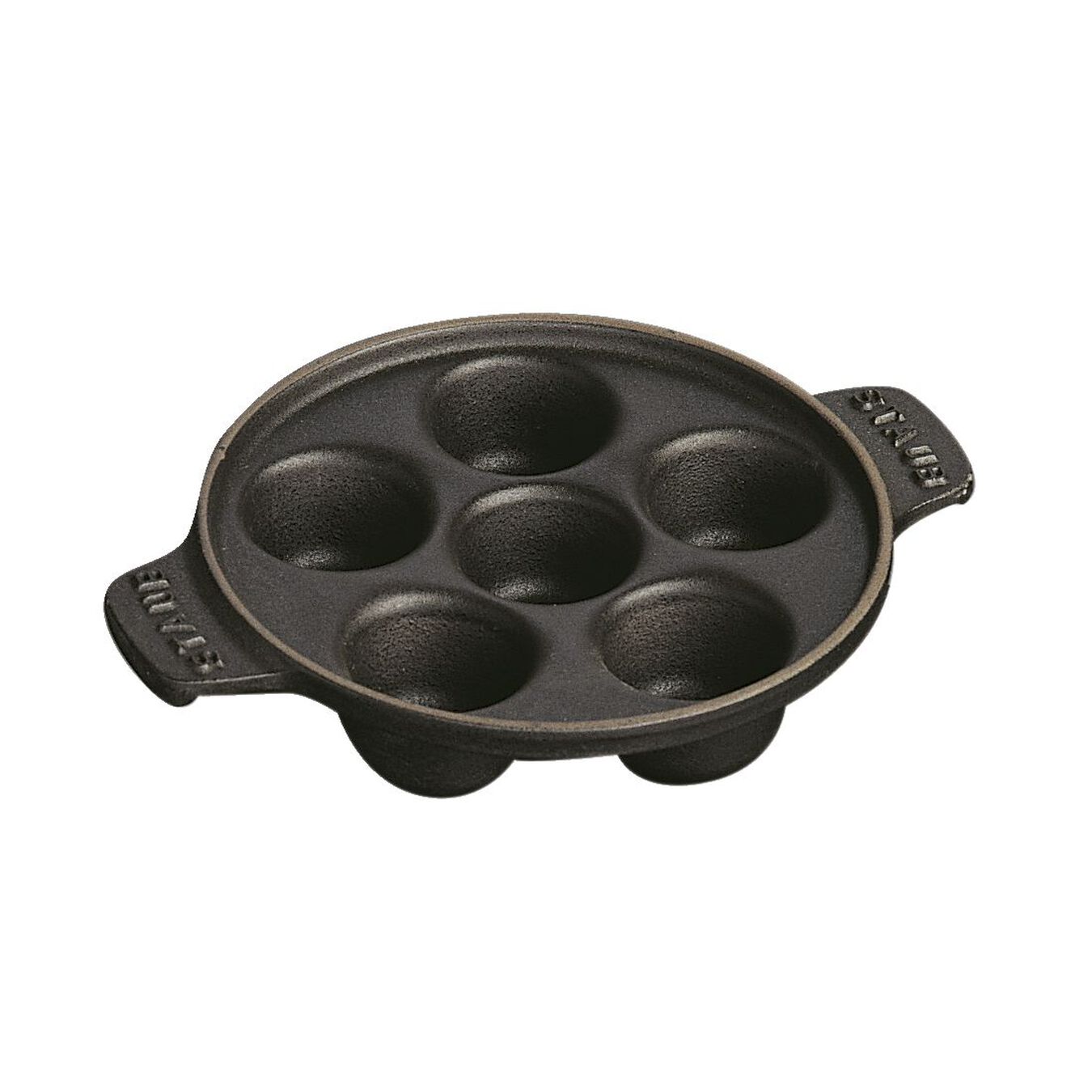 14 cm cast iron Snail dish, black,,large 3