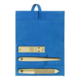 ZWILLING TWINOX, Leather case, 4 Piece | calf leather | blue