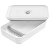 Fresh & Save, L flat Divided Meal Prep Container, plastic, white-grey, small 3