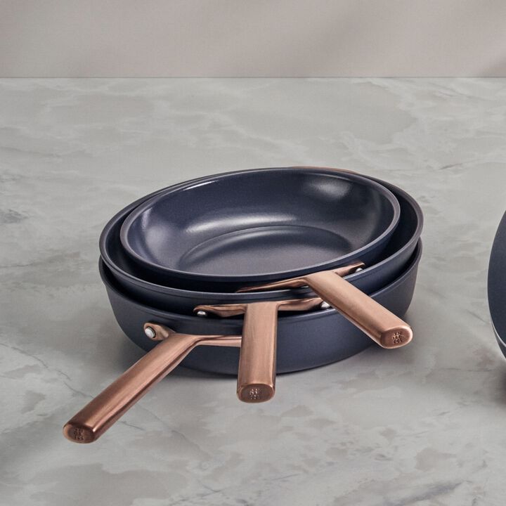 Milano, 2-st, Set med stekpannor, Blå, large 4