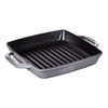 Grill Pans, 23 cm square Cast iron Grill pan graphite-grey, small 1