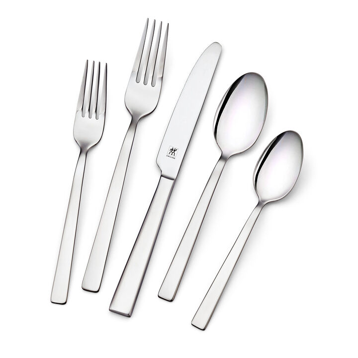 King (polished), 45-pc Flatware Set, 18/10 Stainless Steel , large 1