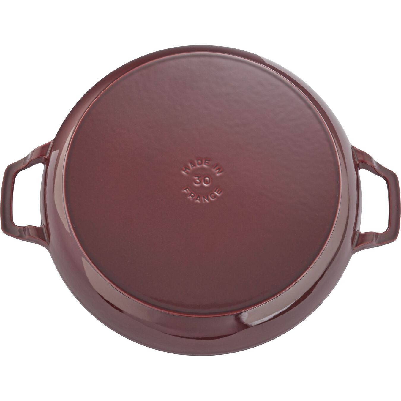 3.5 l cast iron round Saute pan with glass lid, grenadine-red - Visual Imperfections,,large 3