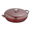 Braisers, 30 cm round Cast iron Saute pan grenadine-red, small 1