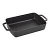 Cast Iron - Baking Dishes & Roasters, 15-x 9.84 inch, rectangular, Roasting Pan, black matte, small 1