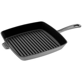 30 cm square Cast iron American grill graphite-grey