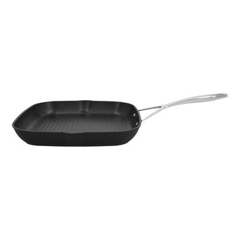 28 x 28 cm rectangular Aluminium Grill pan black,,large 1
