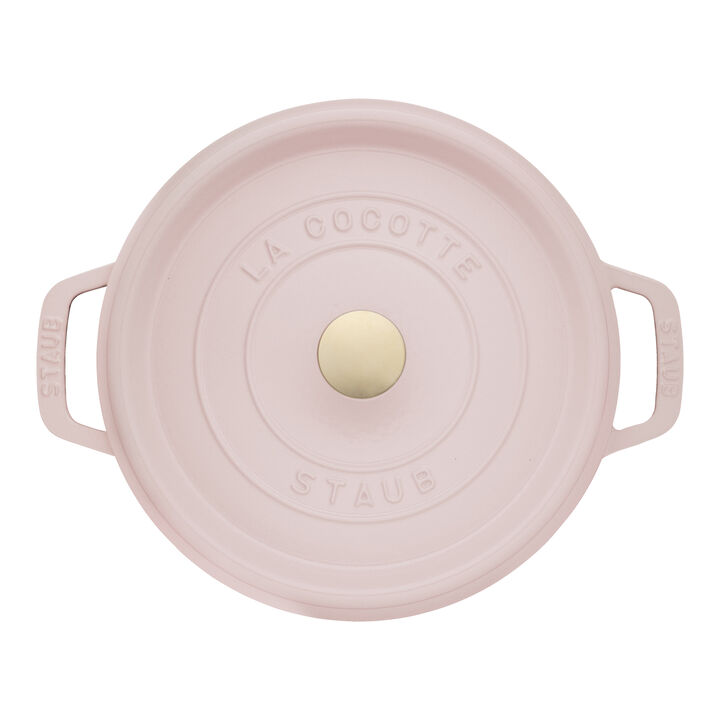 Cast Iron, 4 qt, Round, Dutch Oven, Pink Peony, large 4