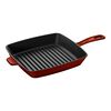 30 cm cast iron square American grill, grenadine-red - Visual Imperfections,,large