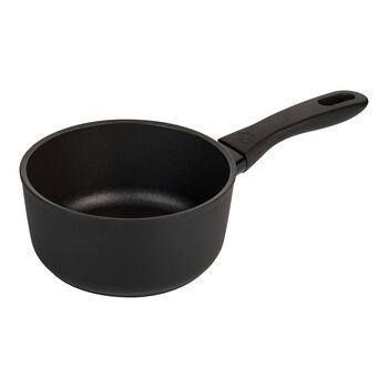 1.5 l aluminum round Sauce pan, black,,large 1