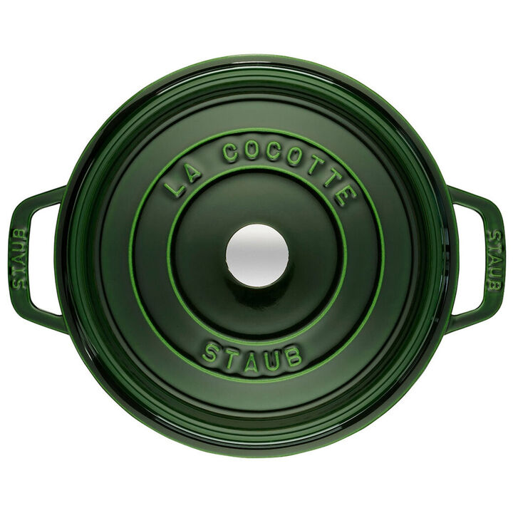 Cast Iron, 4 qt, Round, Dutch Oven, Basil - Factory Second, large 4