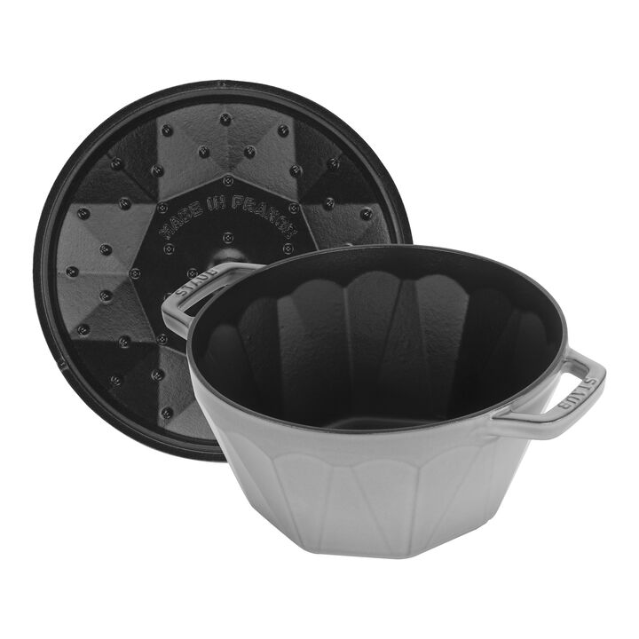 La Cocotte, 2.8 l cast iron round Cocotte diamond, graphite-grey, large 2