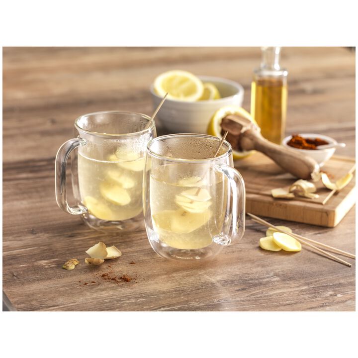 Sorrento Plus Double Wall Glassware, 12-oz-/-4-pc  Mug Set, large 2