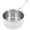 2.8 l 18/10 Stainless Steel round sauce pan with lid 3QT, silver,,large