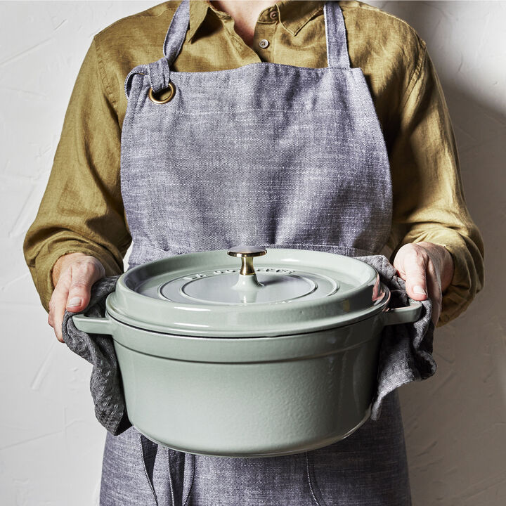 Cast Iron, 7 qt, Round, Dutch Oven, Eucalyptus, large 3