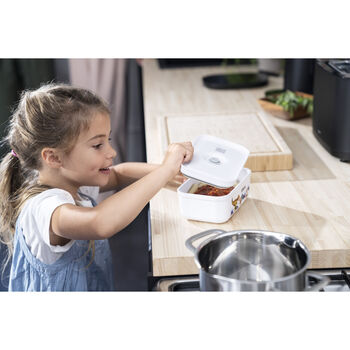 Vakumlu Yemek Taşıma Kabı, M, Plastik, Beyaz-Gri,,large 9