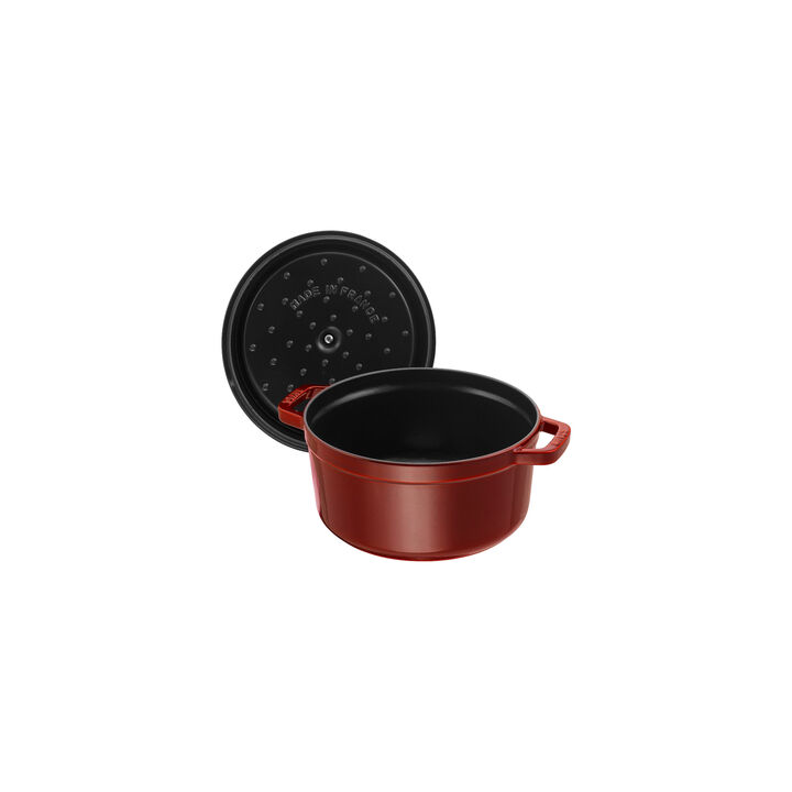 Cast Iron, 4 qt, Round, Dutch Oven, Grenadine - Factory Second, large 4