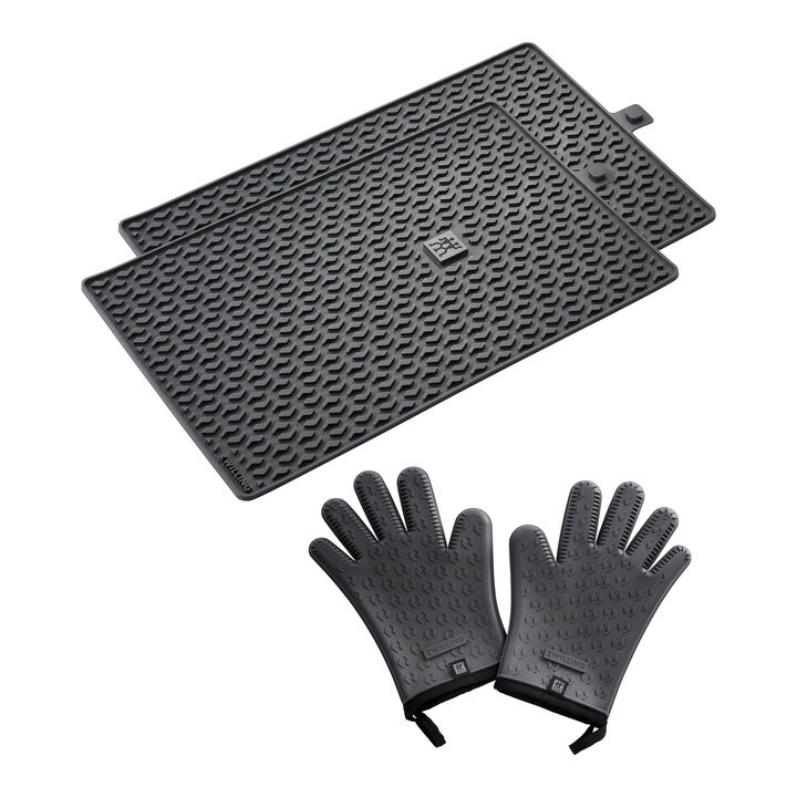 BBQ+, 3-pc Mat And Gloves Set, Silicone , large 1