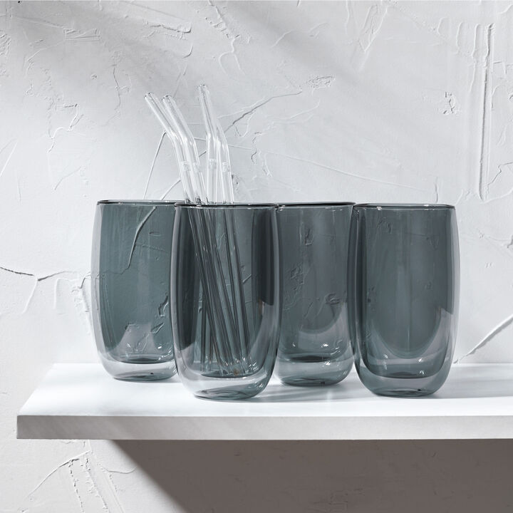 Sorrento Double Wall Glassware, 8-pc, Latte Glass Set, large 3