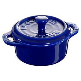 Staub Ceramic - Minis, 3-pc, Mini Round Cocotte Set, dark blue