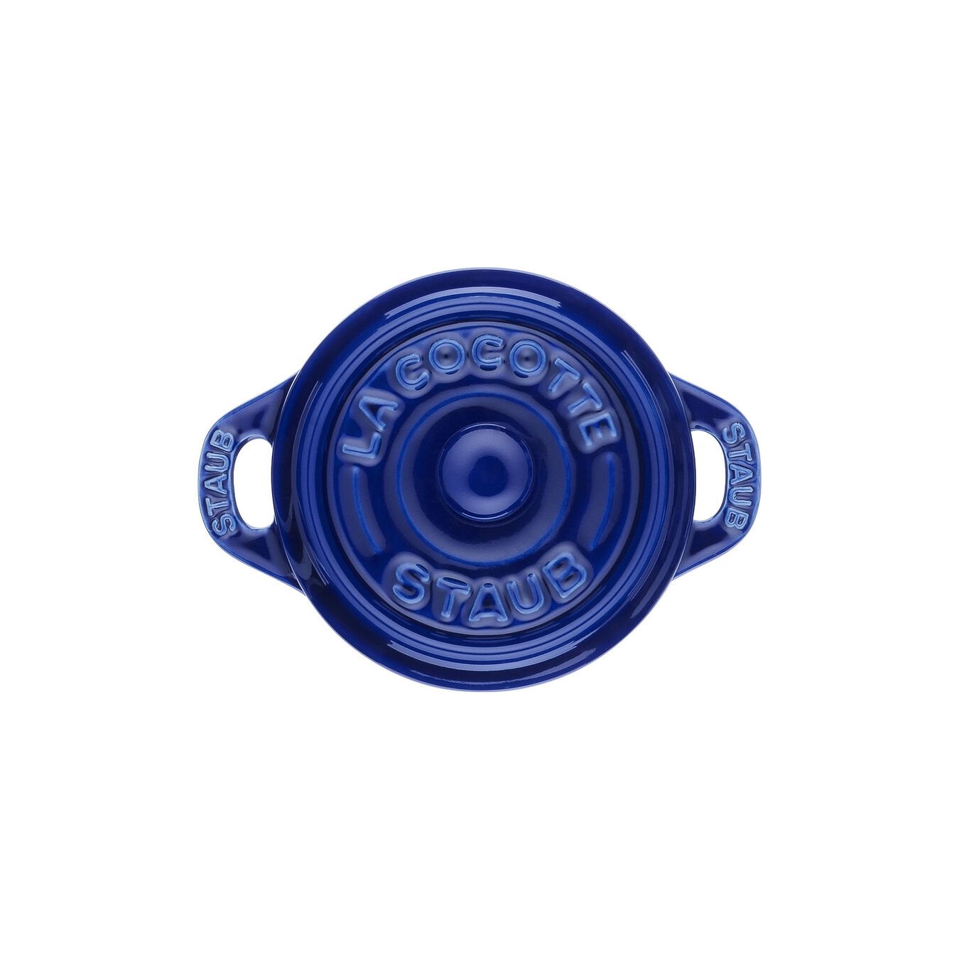 10 cm round Ceramic Mini Cocotte dark-blue,,large 3