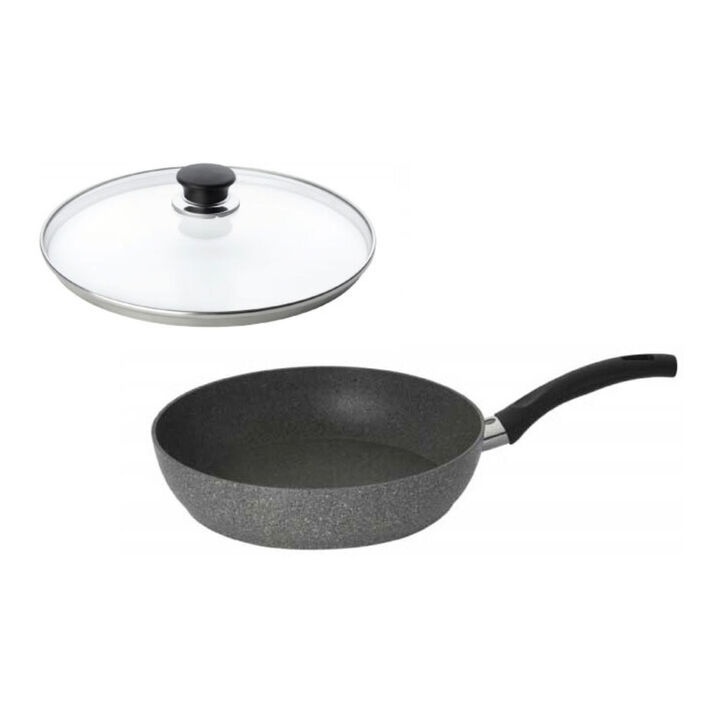 フェラーラ 28cm深型 フライパン/ ガラス蓋セット, large 1