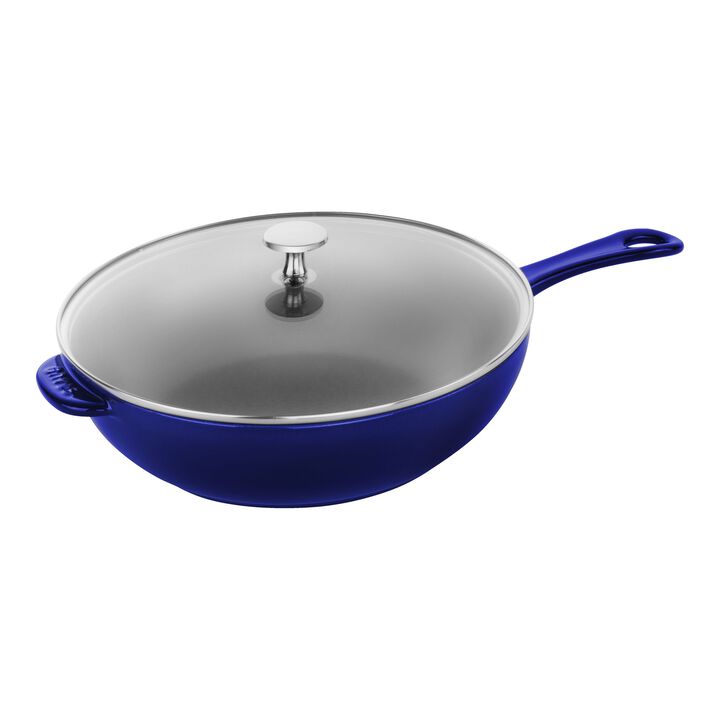Pans, 26 cm / 10 inch cast iron Frying pan, dark-blue, large 1