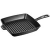 26 cm square Cast iron American grill black,,large