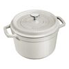 4.75 l cast iron round Tall Cocotte, white truffle,,large