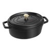 鋳物ホーロー鍋, ピコ・ココット 27 cm, オーバル, ブラック, 鋳鉄, small 1