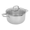 Clad H3, 6 qt, Stainless Steel, Dutch Oven With Glass Lid, small 1