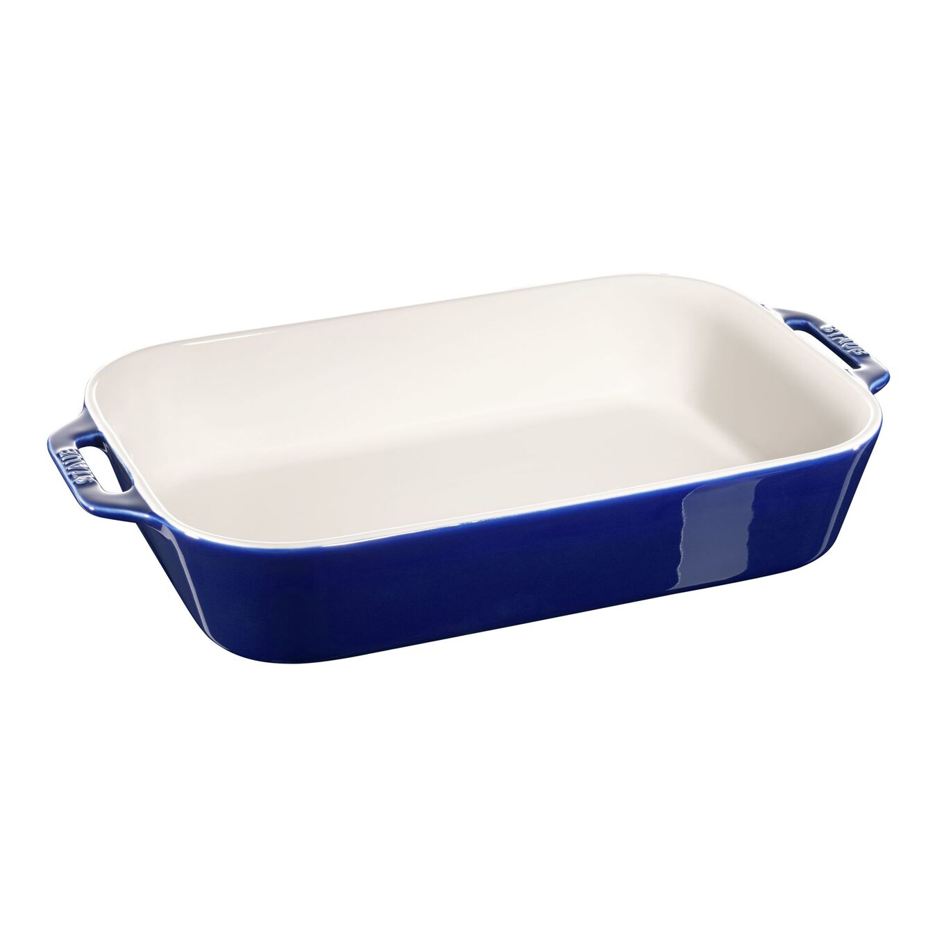 ceramic rectangular Oven dish, dark-blue,,large 1