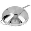 Specialties, 12.5-inch, 18/10 Stainless Steel, Flat Bottom Wok With Helper Handle, Silver, small 4