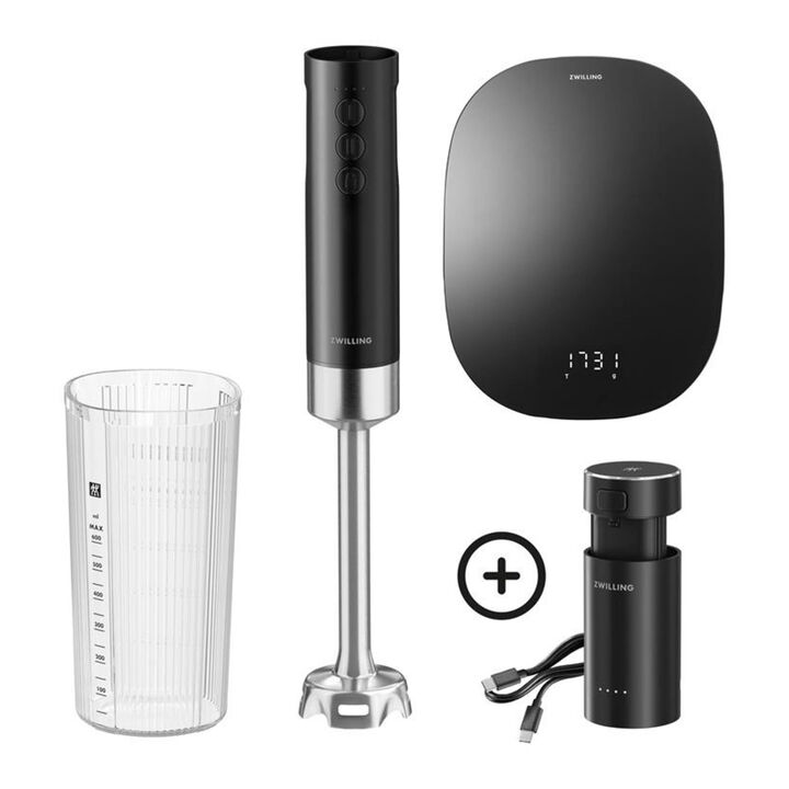 XTEND, Sladdlös stavmixer med digital köksvåg, 4 delar, Svart, large 1