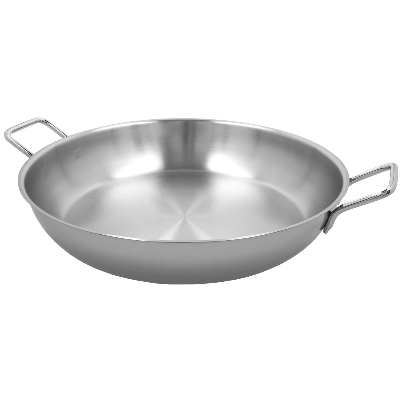 18-inch, Paella pan without lid, silver,,large 3