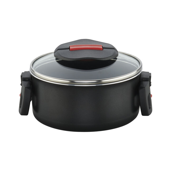 Click & Cook, Pentola con coperchio in vetro - 16 cm, alluminio, Keravis, large 2