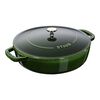 2.5 l cast iron round Saute pan Chistera, basil-green,,large