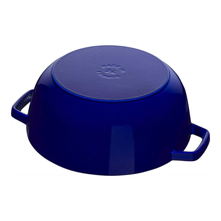 Cast Iron, 3.75 qt, Essential French Oven Lilly Lid, dark blue, large 4