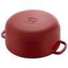 24 cm round Cast iron Cocotte red,,large