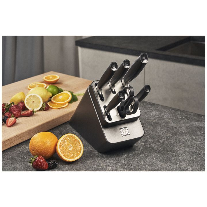 All * Star, 7-pcs, Knife block set, black, anthracite, large 2