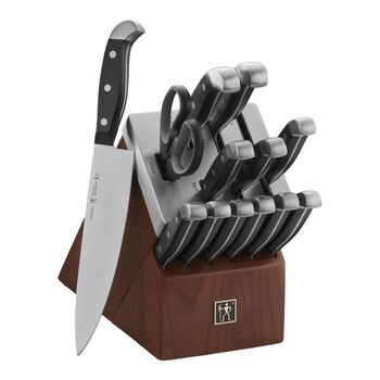 14-pc, Self-Sharpening Knife Block Set, black matte,,large 1