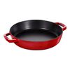 Pans, 34 cm cast iron Double Handle Skillet, cherry - Visual Imperfections, small 1