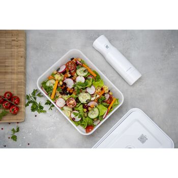 Vakumlu Buzdolabı Saklama Kabı, Plastik, yarı şeffaf-Gri,,large 8